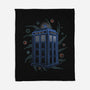 Neon Line-Art Time And Space Box-None-Fleece-Blanket-Astrobot Invention