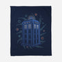 Neon Line-Art Time And Space Box-None-Fleece-Blanket-Astrobot Invention