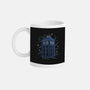 Neon Line-Art Time And Space Box-None-Mug-Drinkware-Astrobot Invention