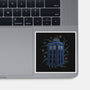 Neon Line-Art Time And Space Box-None-Glossy-Sticker-Astrobot Invention