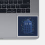 Neon Line-Art Time And Space Box-None-Glossy-Sticker-Astrobot Invention