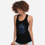 Neon Line-Art Time And Space Box-Womens-Racerback-Tank-Astrobot Invention