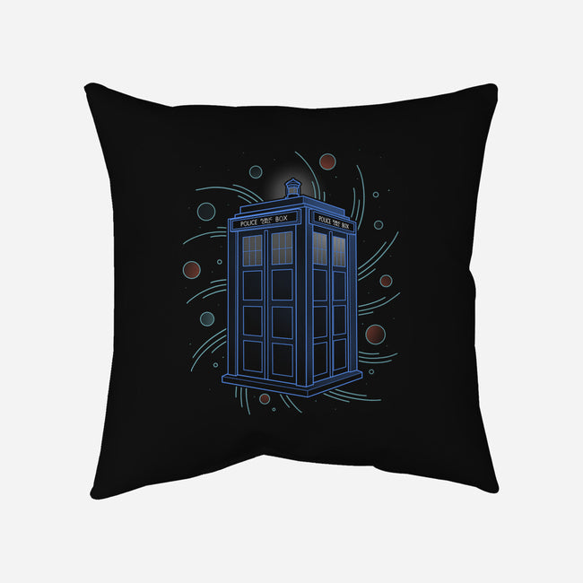 Neon Line-Art Time And Space Box-None-Removable Cover w Insert-Throw Pillow-Astrobot Invention