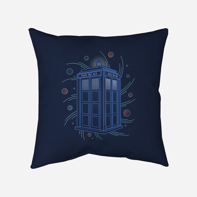 Neon Line-Art Time And Space Box-None-Removable Cover w Insert-Throw Pillow-Astrobot Invention