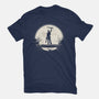 Boom Moon-Womens-Basic-Tee-rocketman_art