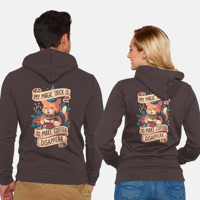 Magic Trick Cat-Unisex-Zip-Up-Sweatshirt-eduely