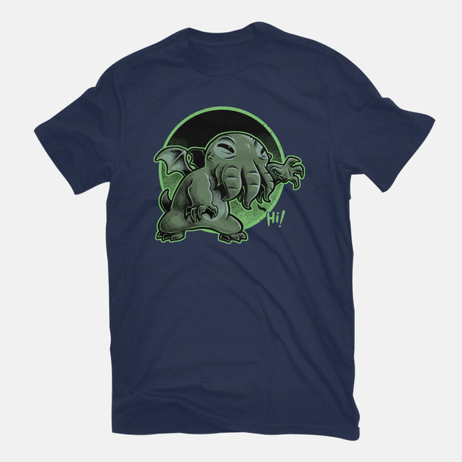 Cthulhu Says Hi-Womens-Basic-Tee-Studio Mootant