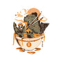 Monster's Ramen Bowl-Womens-Fitted-Tee-ilustrata