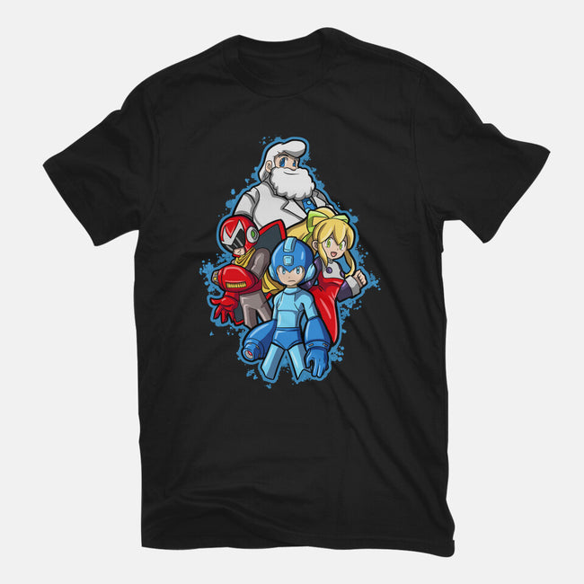 My Robot Family-Unisex-Basic-Tee-nickzzarto