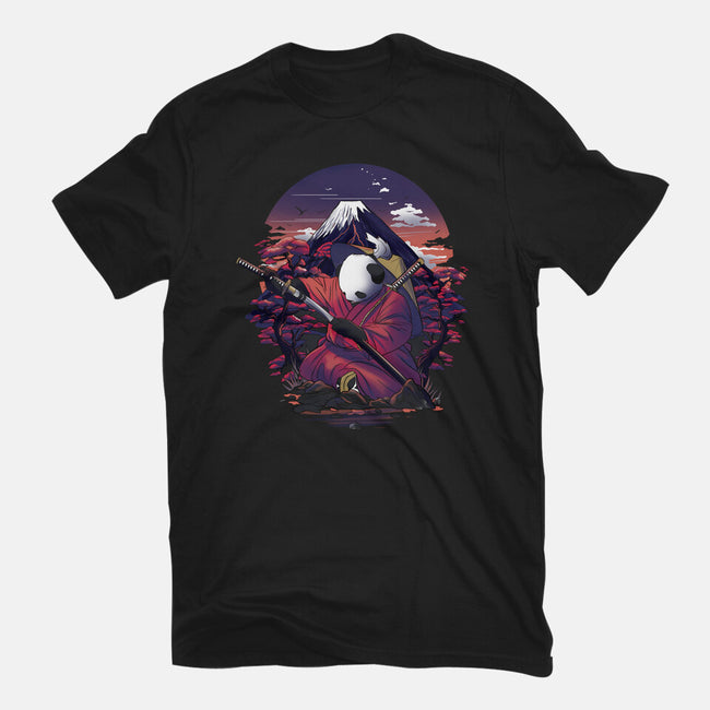 Samurai Panda Warrior-Unisex-Basic-Tee-fanfabio