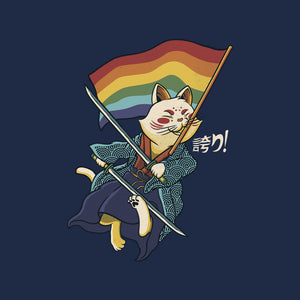 Katana Cat Rainbow Flag