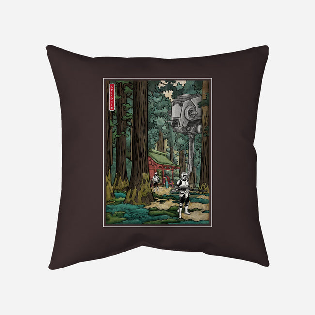 Galactic Empire In Japanese Forest-None-Removable Cover-Throw Pillow-DrMonekers