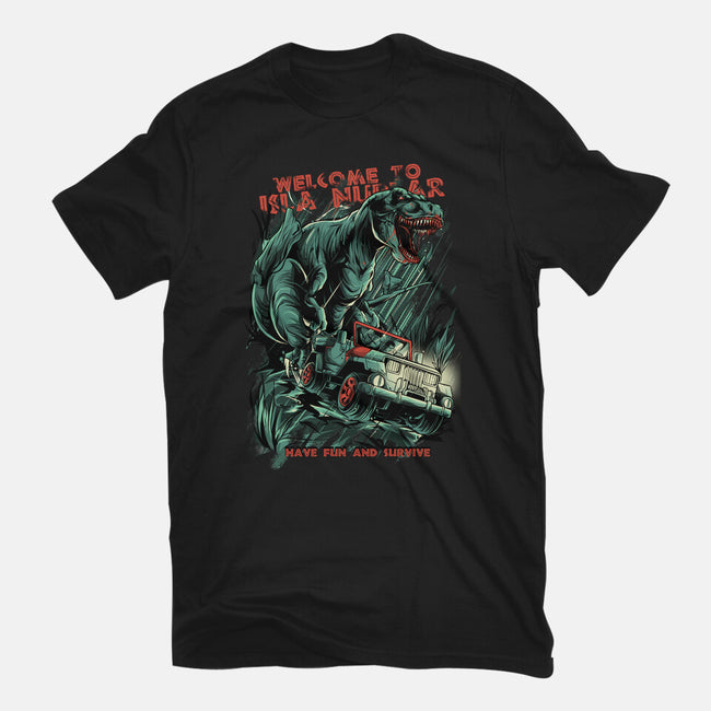 Welcome To Isla Nublar-Youth-Basic-Tee-Guilherme magno de oliveira
