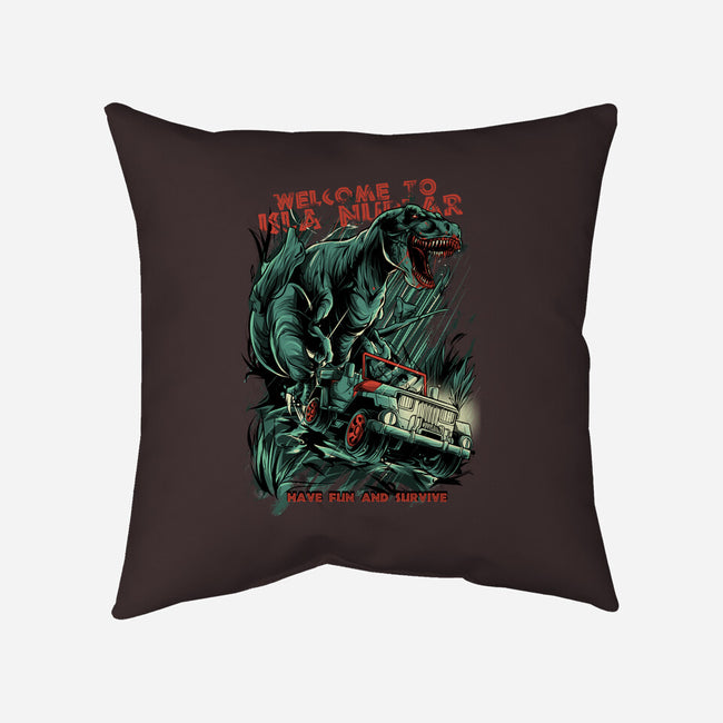 Welcome To Isla Nublar-None-Removable Cover-Throw Pillow-Guilherme magno de oliveira