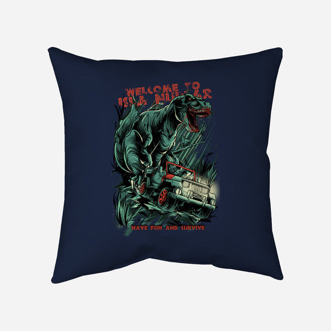 Welcome To Isla Nublar-None-Removable Cover-Throw Pillow-Guilherme magno de oliveira