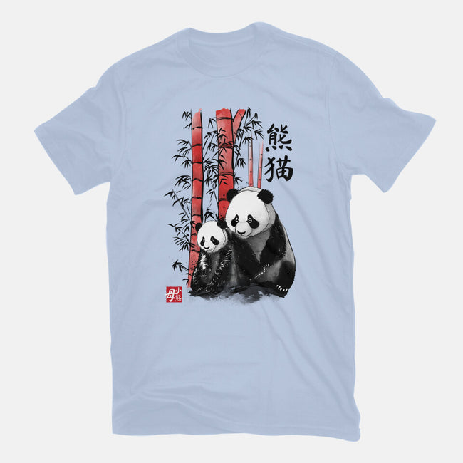 Panda And Cub Sumi-e-Mens-Premium-Tee-DrMonekers