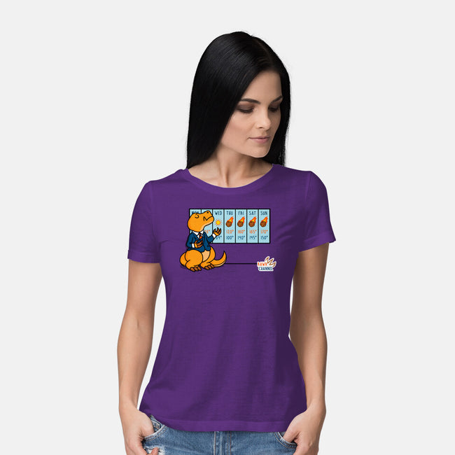 Weather T-Rex-Womens-Basic-Tee-Raffiti