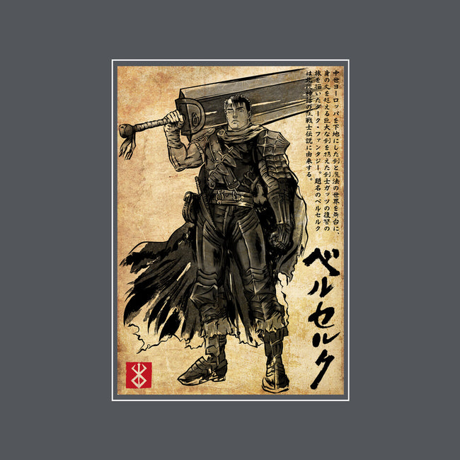 Black Swordsman Woodblock-None-Stretched-Canvas-DrMonekers