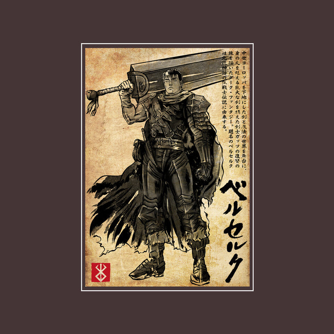 Black Swordsman Woodblock-None-Stretched-Canvas-DrMonekers