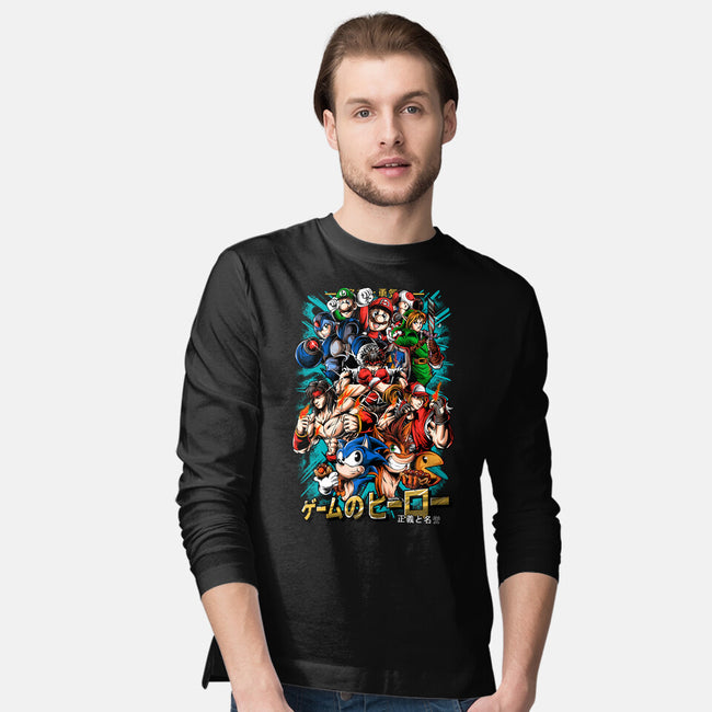 Nostalgic Heroes-Mens-Long Sleeved-Tee-Conjura Geek