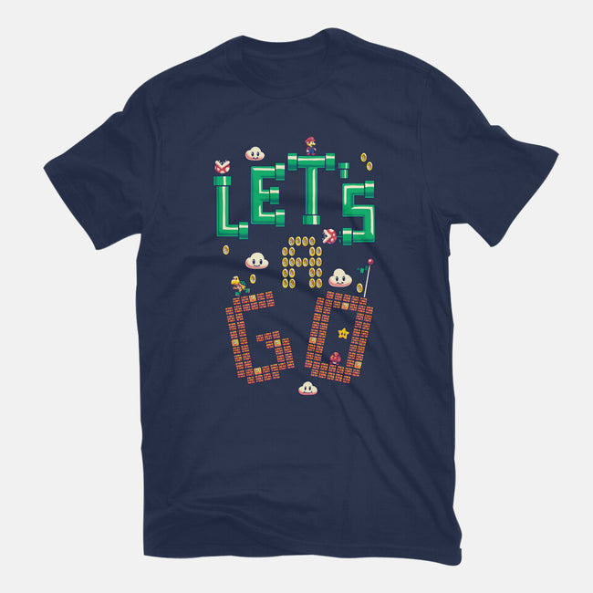 Mario Let's A Go-Mens-Premium-Tee-Geekydog