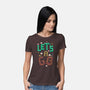 Mario Let's A Go-Womens-Basic-Tee-Geekydog