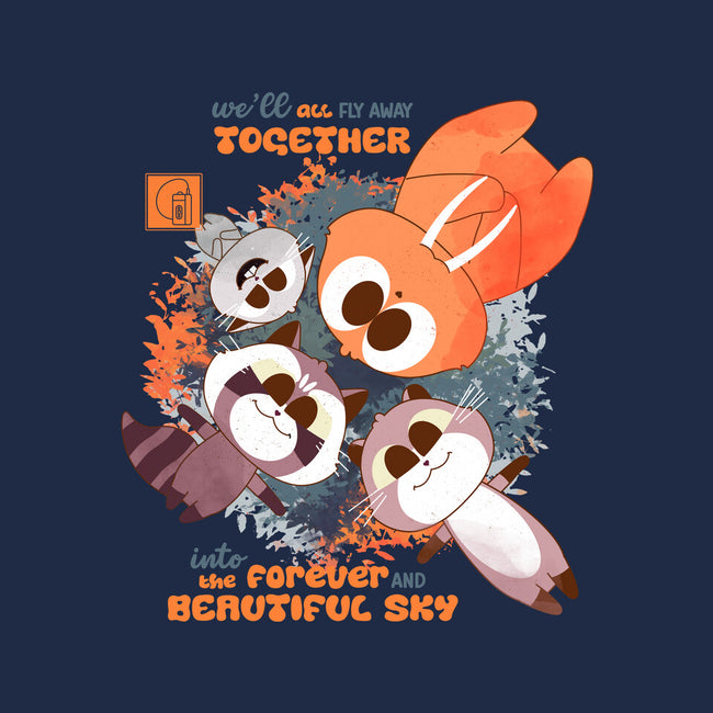 Forever And Beautiful Sky-Womens-Fitted-Tee-Moon Crew