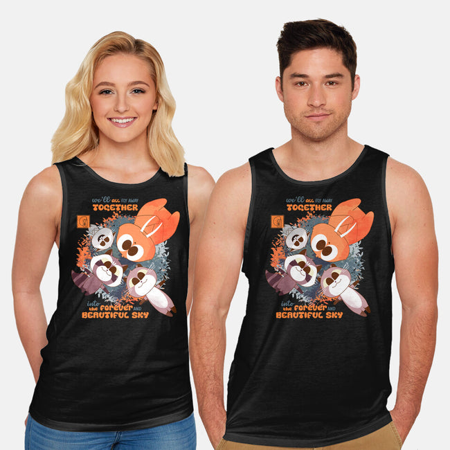 Forever And Beautiful Sky-Unisex-Basic-Tank-Moon Crew