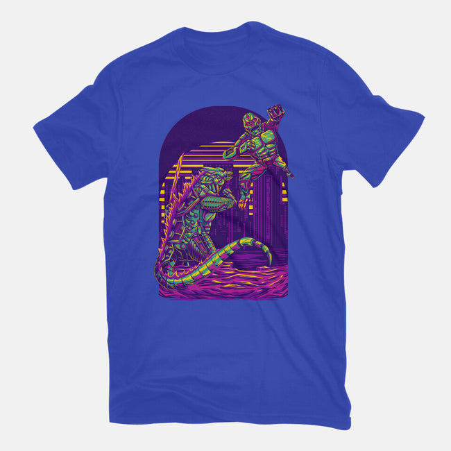 RoboZilla Vs RoboKong-Youth-Basic-Tee-alanside