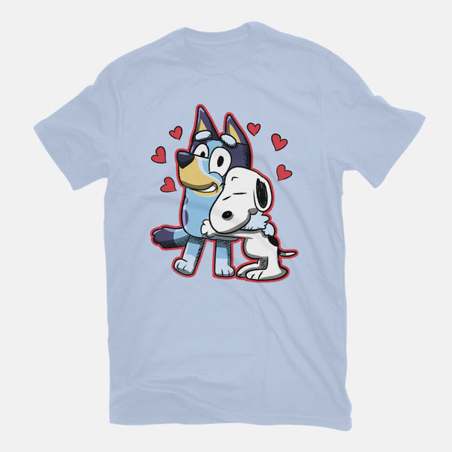 Dog Hug-Womens-Basic-Tee-nickzzarto