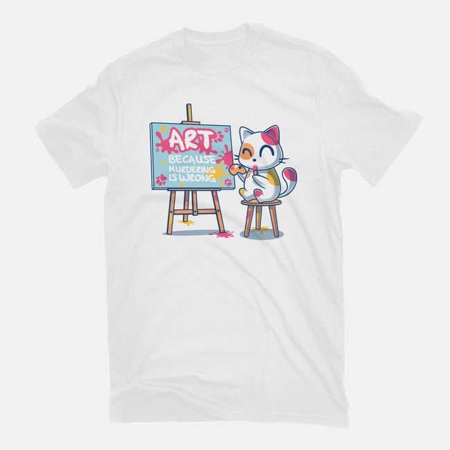 Art Because Murdering Is Wrong-Womens-Fitted-Tee-erion_designs