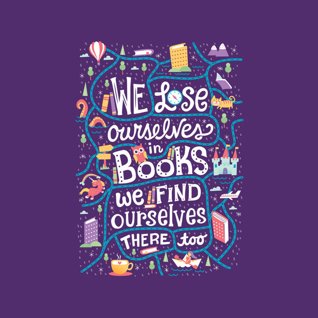 We Lose Ourselves in Books-womens racerback tank-risarodil