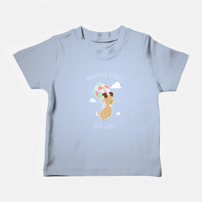 Whatever Floats Your Goat-baby basic tee-ChocolateRaisinFury