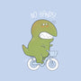 T-Rex Tries Biking-unisex basic tee-queenmob