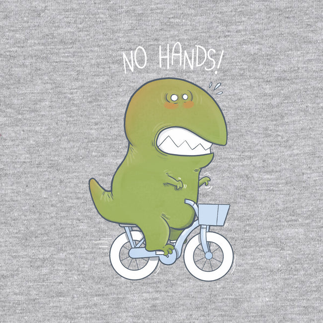 T-Rex Tries Biking-youth basic tee-queenmob