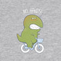 T-Rex Tries Biking-youth basic tee-queenmob