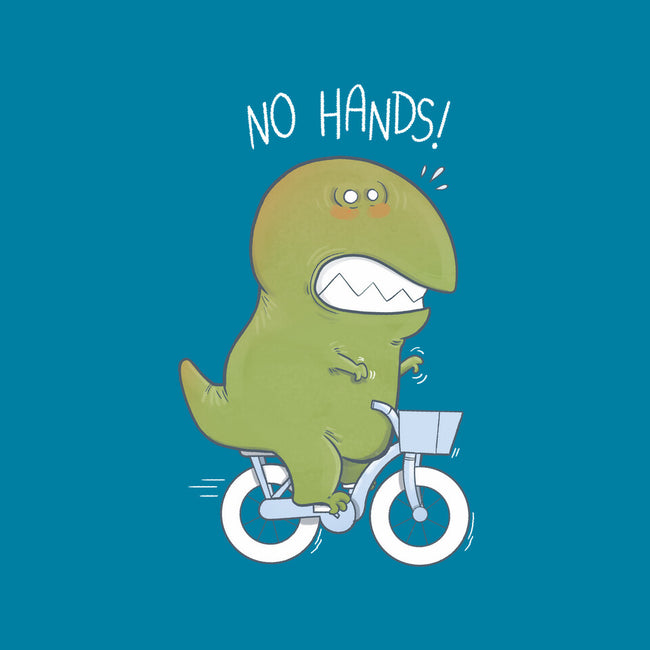 T-Rex Tries Biking-youth basic tee-queenmob