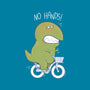 T-Rex Tries Biking-youth basic tee-queenmob