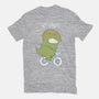 T-Rex Tries Biking-mens basic tee-queenmob