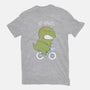 T-Rex Tries Biking-unisex basic tee-queenmob