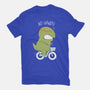 T-Rex Tries Biking-youth basic tee-queenmob
