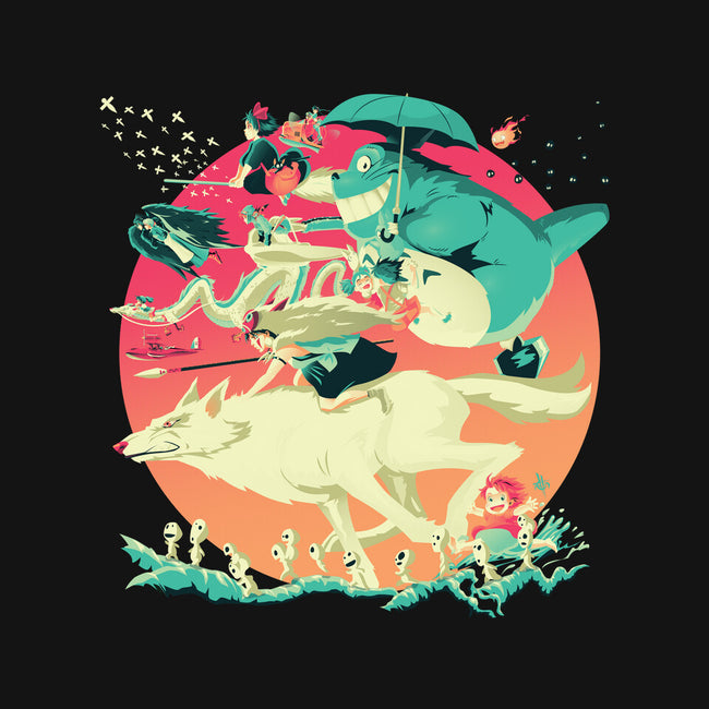 Spirited Race-none stretched canvas-El Black Bat