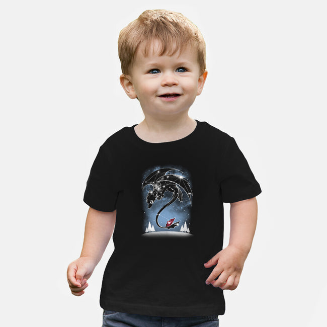 Starry Dragon Sky-baby basic tee-ChocolateRaisinFury