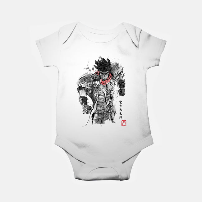 Strength, Speed and Precision-baby basic onesie-DrMonekers