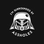 Surrounded By Assholes-none removable cover w insert throw pillow-JimConnolly