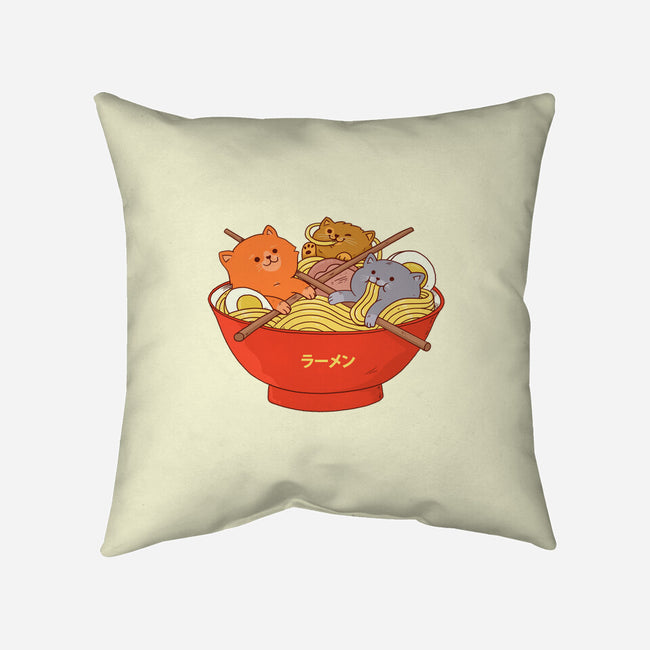 Ramen and Cats-none non-removable cover w insert throw pillow-ppmid