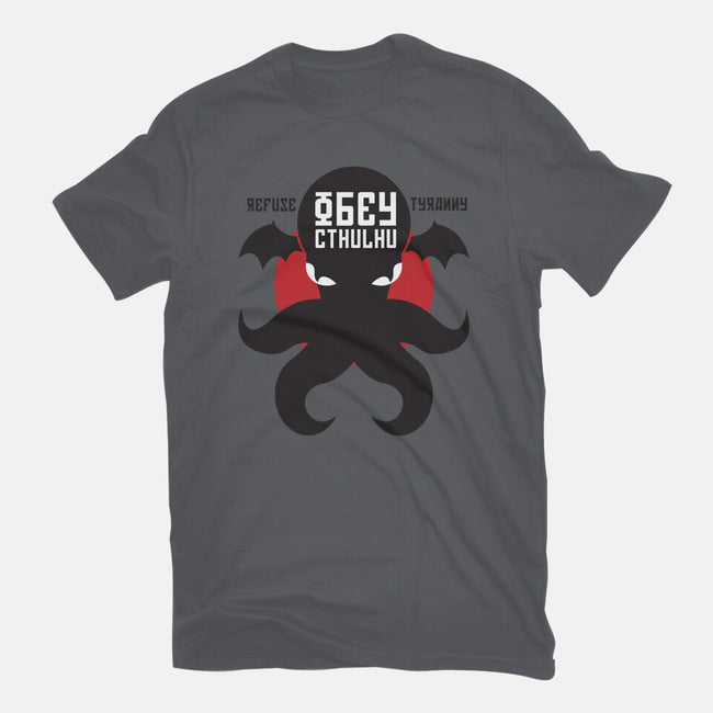 Refuse Tyranny, Obey Cthulhu-unisex basic tee-Retro Review