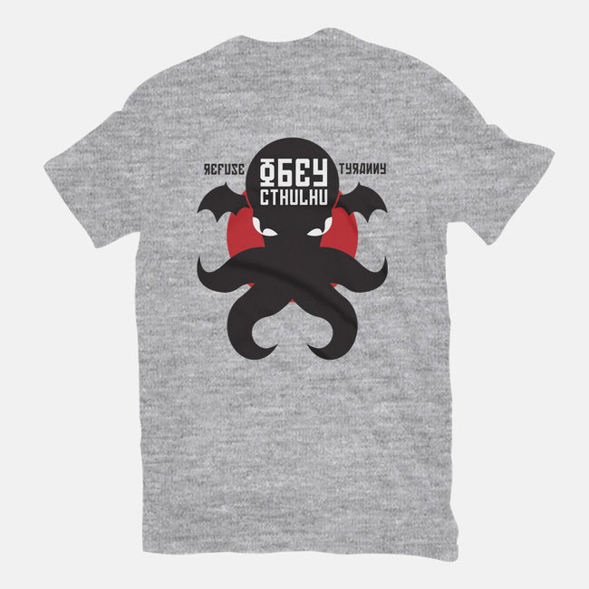 Refuse Tyranny, Obey Cthulhu-youth basic tee-Retro Review