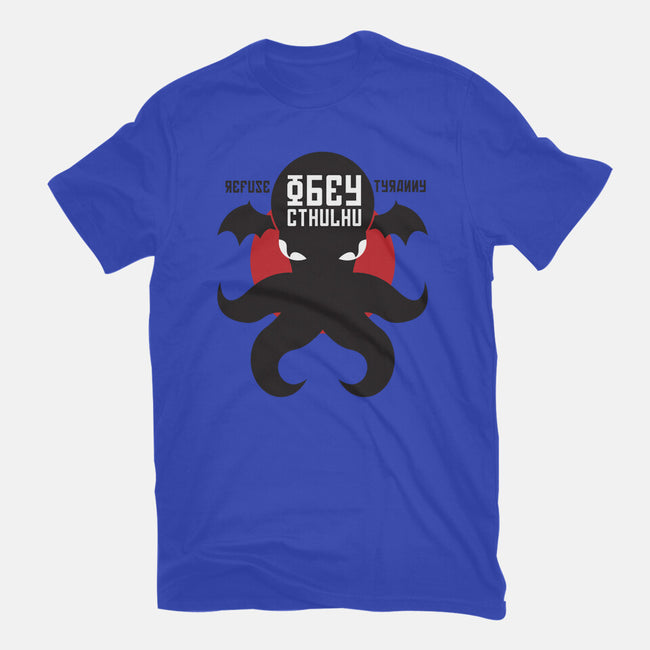 Refuse Tyranny, Obey Cthulhu-unisex basic tee-Retro Review