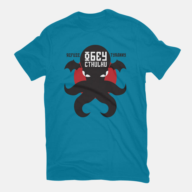 Refuse Tyranny, Obey Cthulhu-mens long sleeved tee-Retro Review